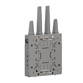 A-BRKT-052-V2-01,Mining bracket for "Rhyno" antennas (4x4 MIMO),Back View